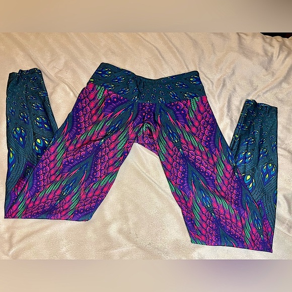 Phil Lewis Art Peacock-Rare💎 Similar to Teeki and niyama Sol leggings-stretchy - Picture 1 of 9